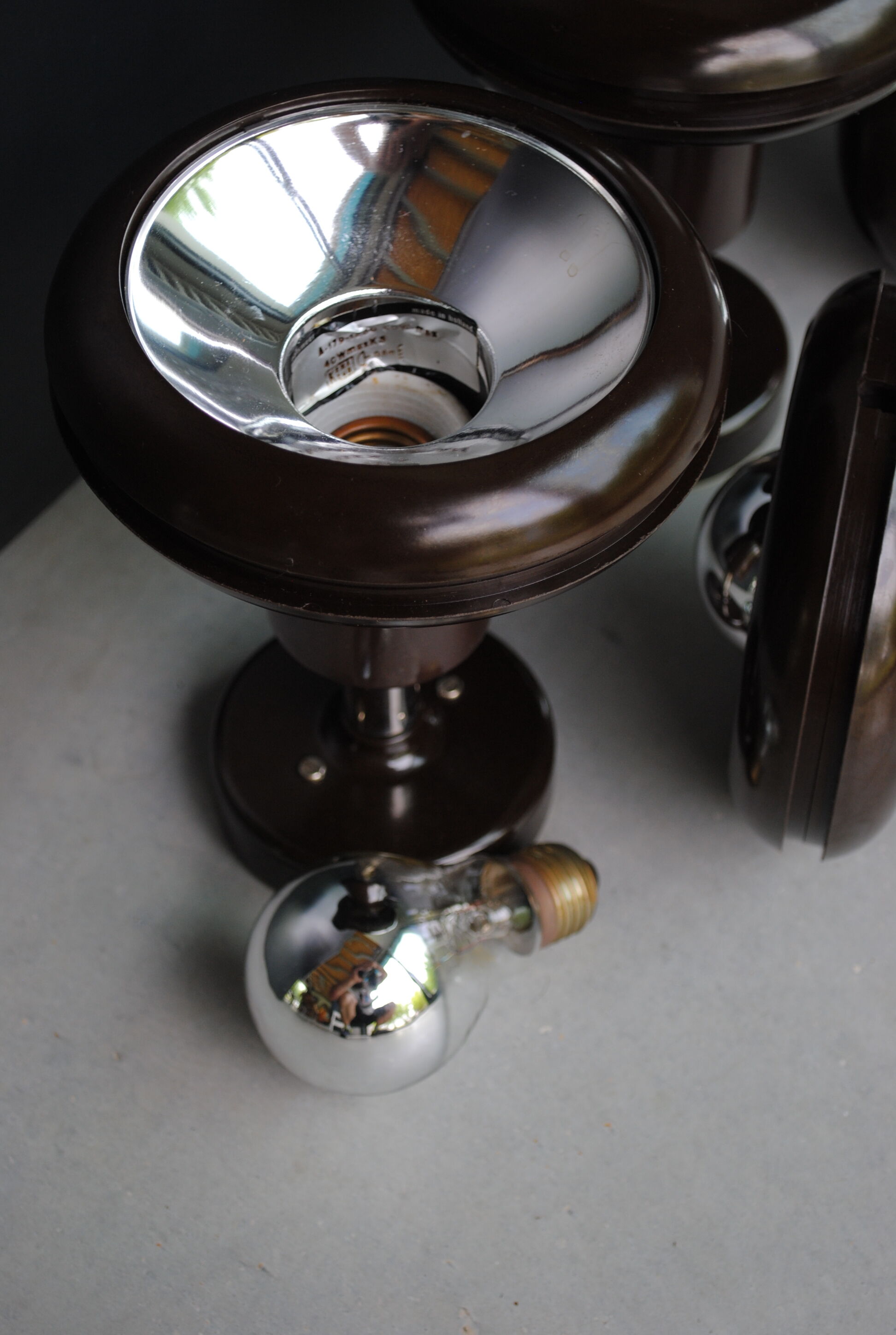 Set of 4 wall lamps Raak year 70