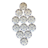 Saint Amand dessert plates blue flowers