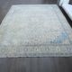 1970s Vintage Persian Handmade Wool Cotton Beige Area Rug 292x396
