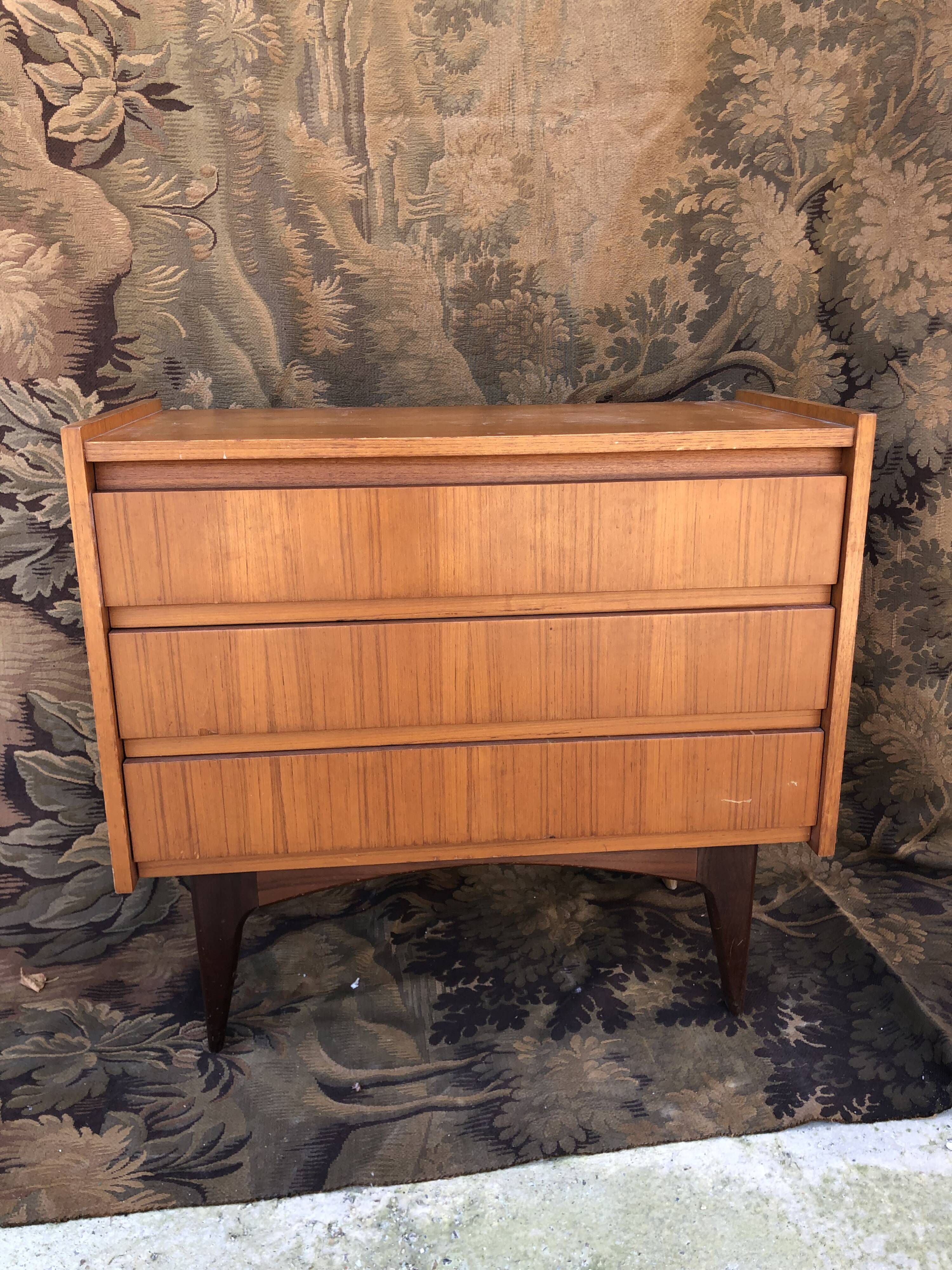 Vintage solid wood chest of drawers