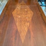 Enfilade and table ebenesterie walnut, mother-of-pearl and lemon tree