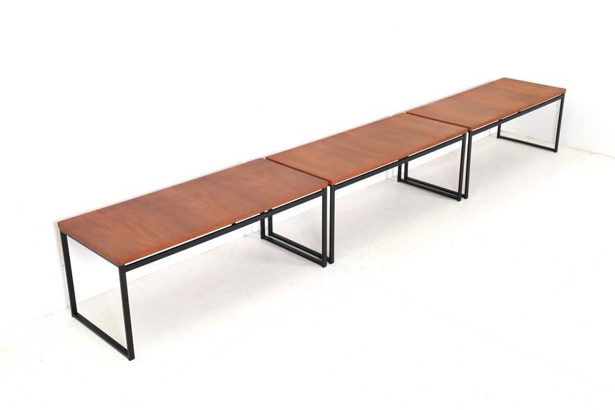 Rare Rego / Günter Renkel “Twen” teak coffee table / mid-century modern design / 1950s / 1960s modernism