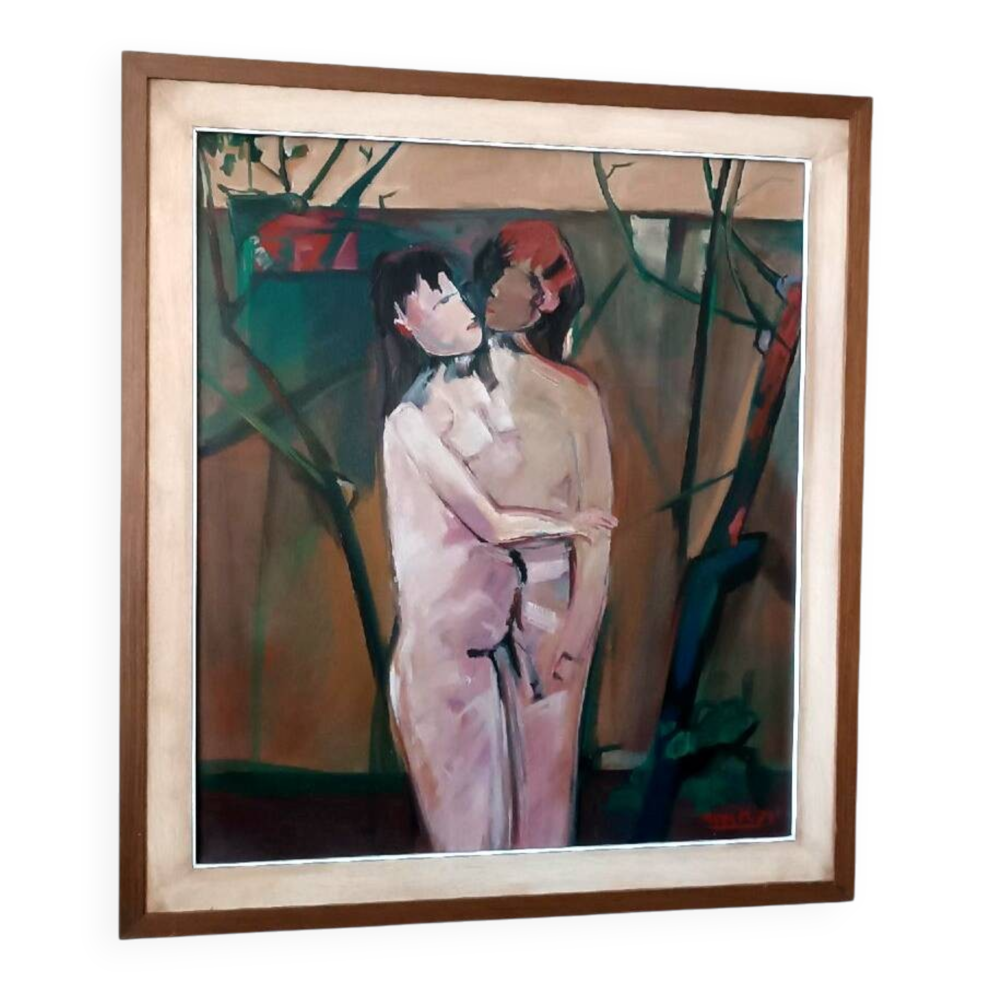 Oil painting on canvas, figures 1979 - Marcello Mori (Castelfiorentino 1925-2022)