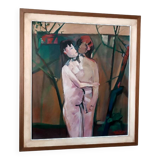 Oil painting on canvas, figures 1979 - Marcello Mori (Castelfiorentino 1925-2022)