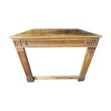 Front or frame or facade of fireplace of the nineteenth century in walnut wood carved by hand.