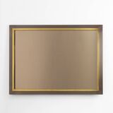 Belgian Mid-Century Belgo Chrome Mirror in Copper and Fumé Glass, 1980s