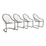 4 chairs in the style of Gastone Rinaldi