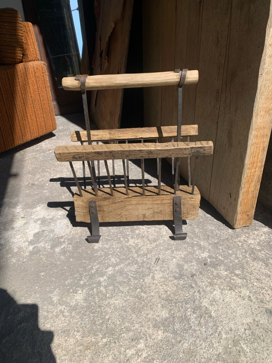 Brutalist magazine rack