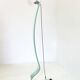 Vintage design floor lamp by Sothis with glass base and white glass shade