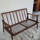 Vintage Scandinavian 2-seater sofa bench - 1950s