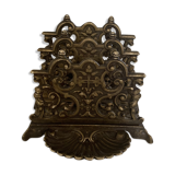 Old brass mail holder
