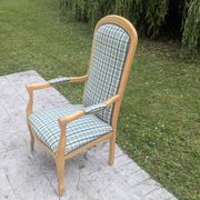 Cabriolet armchair / Louis Philippe style in perfect condition – Scottish fabric
