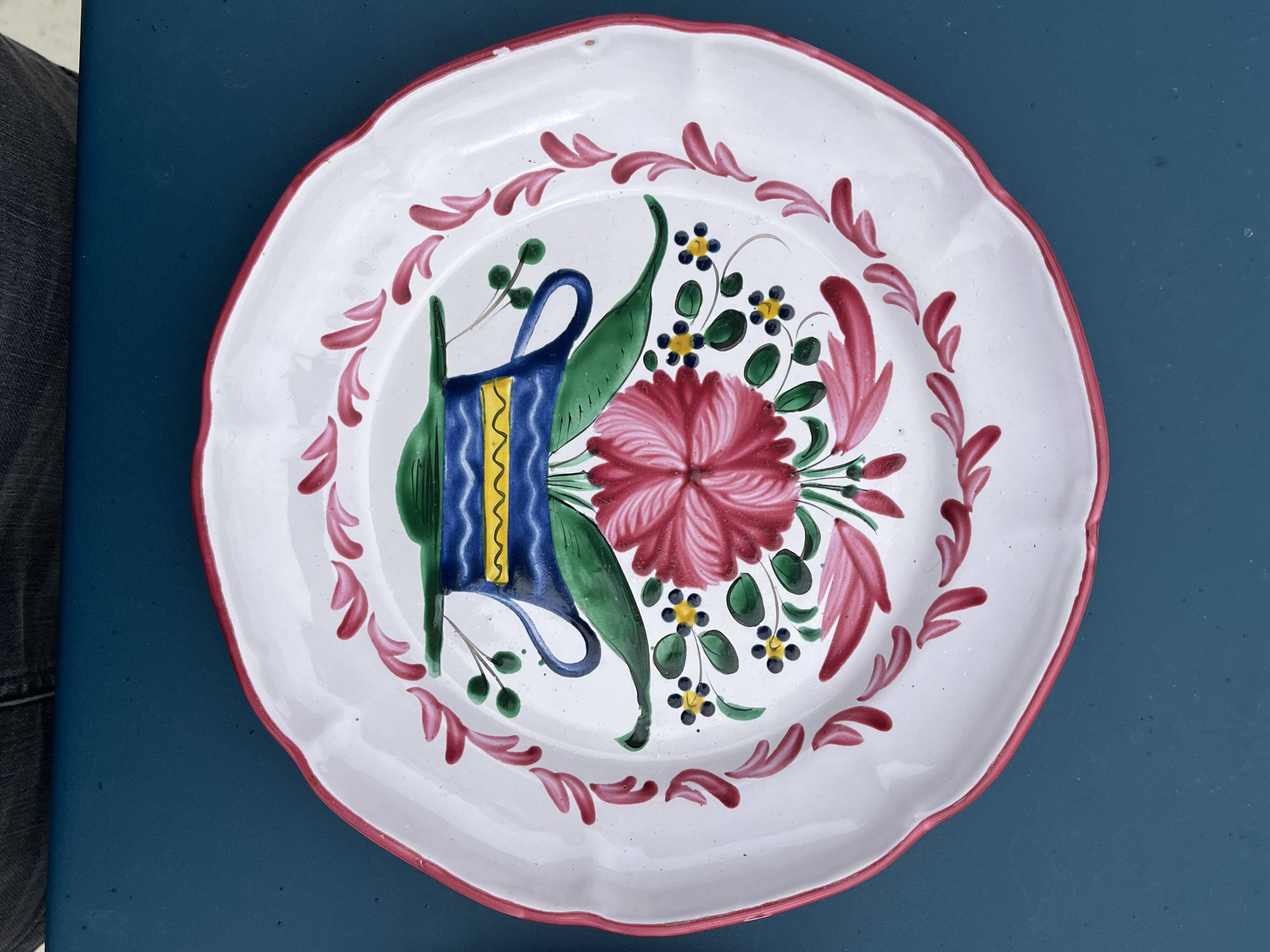 Two very old earthenware plates from the East.