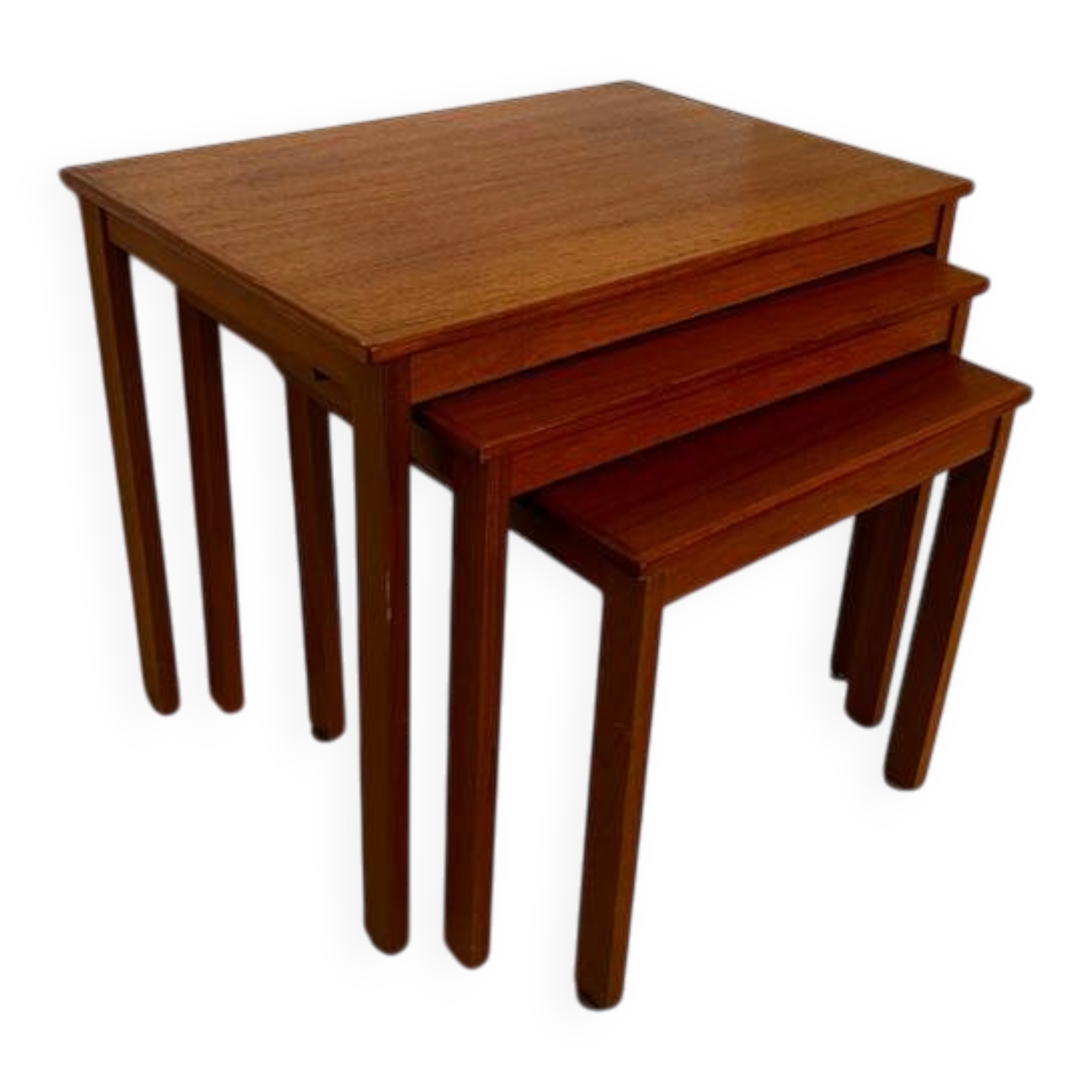 Danish nesting tables in vintage teak.