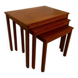 Danish nesting tables in vintage teak.