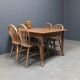 Dutch oak kitchen table in art deco style from the 1930s
