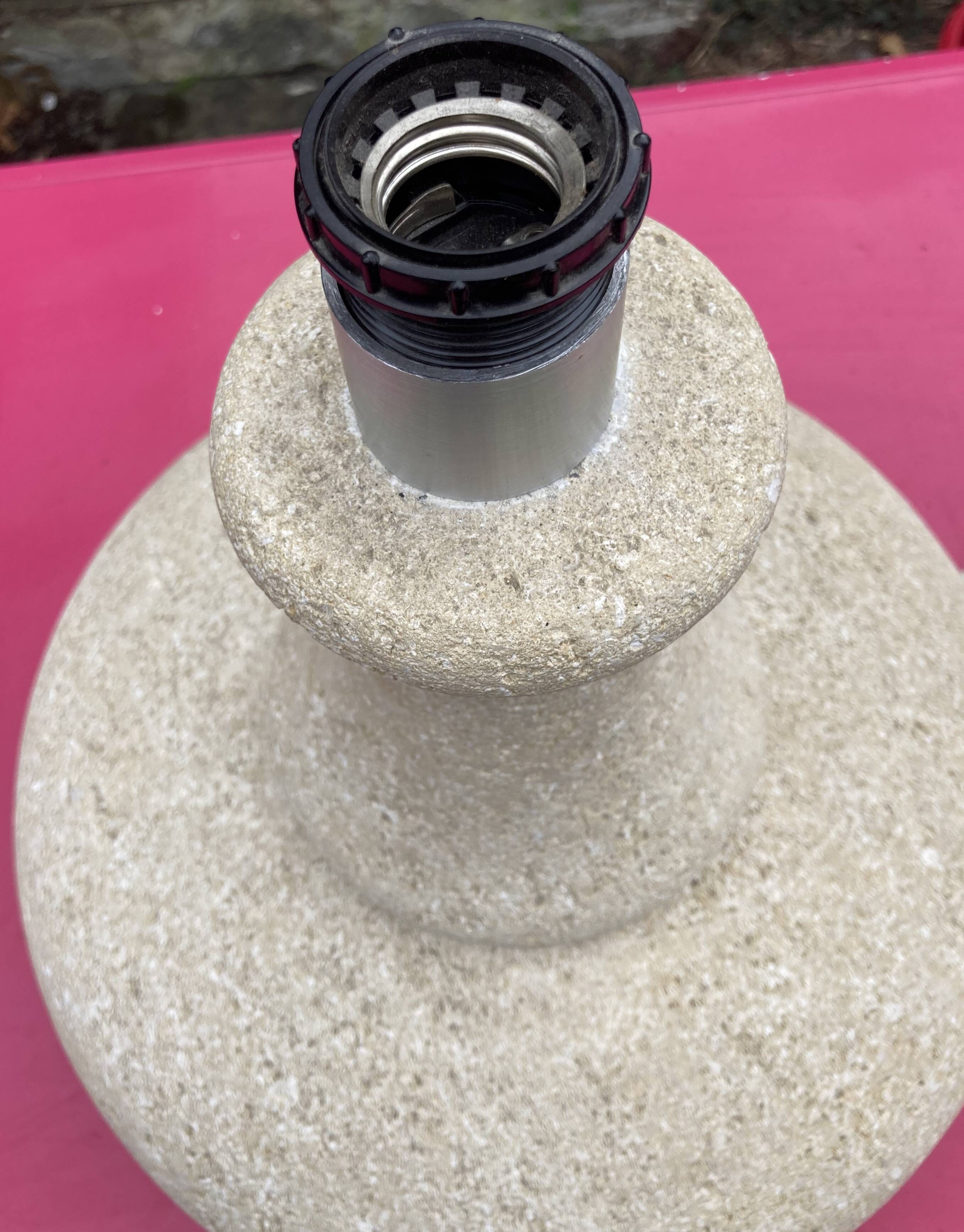 Stone lamp, dlg by albert tormos, arsène galisson, size xxl, approximately 20 kg