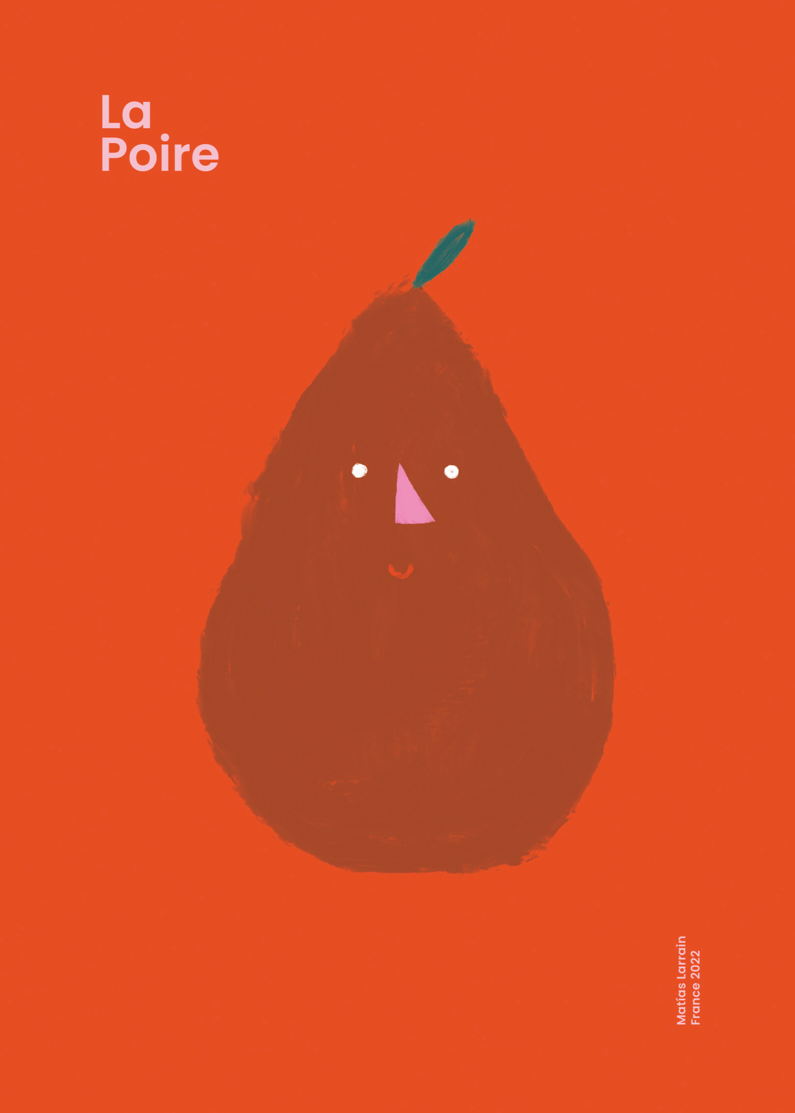 Minimalist pear face wall display 30cmX40cm