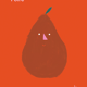 Minimalist pear face wall display 30cmX40cm