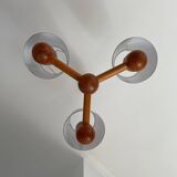 70’s Scandinavian pine wood chandelier