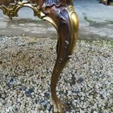 Coffee table Louis XV pink marble