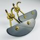 Vintage brass coat hooks, Italy, 1950s, set of 2