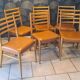 lot of 6 teak chairs from the 1950s, Scandinavian, Danish 87 x 44 x 43 BEG