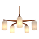 1960s ceiling light walnut opaline glass