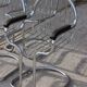 4 chairs & 2 armchairs in chrome-plated steel wire by Gastone Rinaldi, Italy 1970s