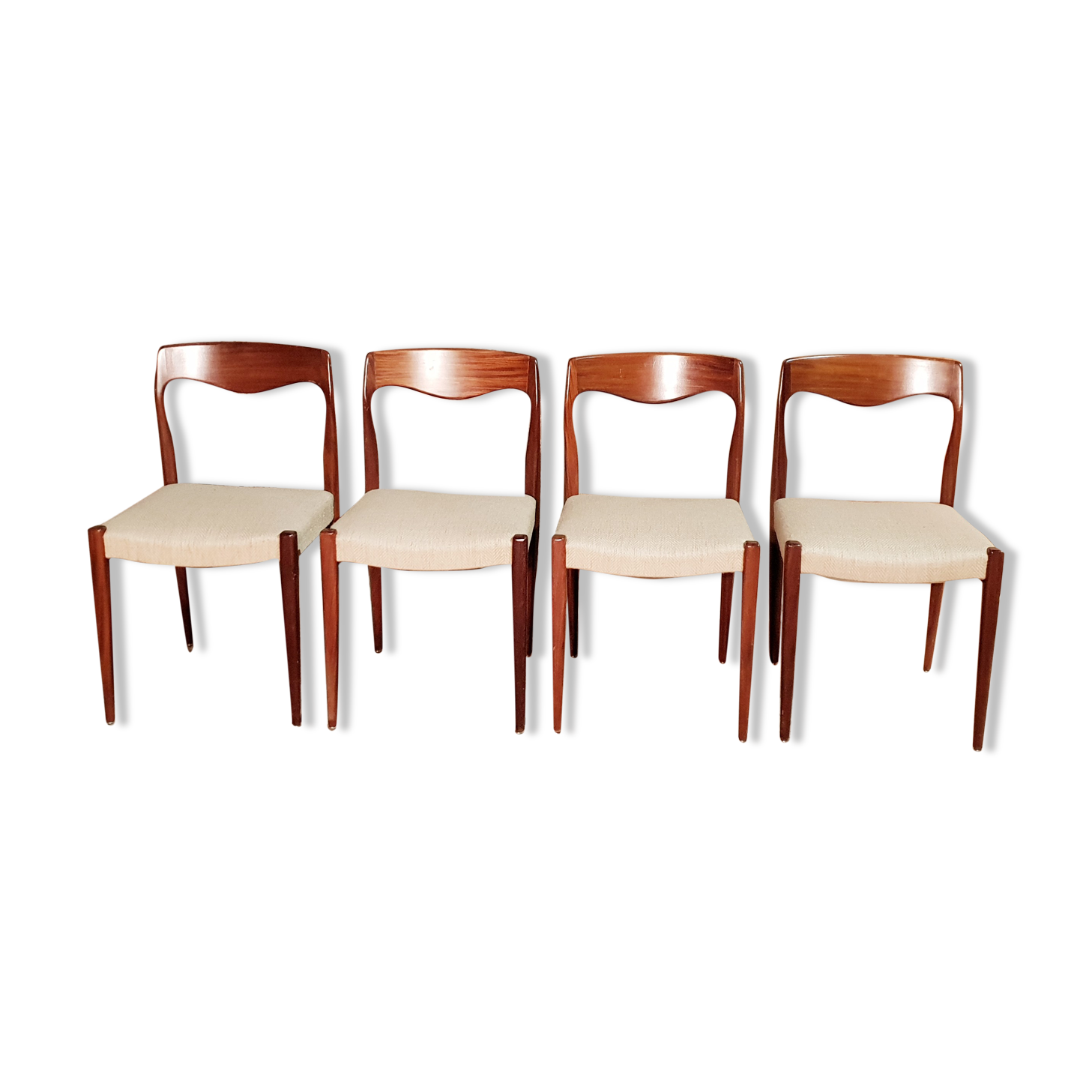 Set de 4 chaises scandinave vintage