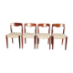 Set de 4 chaises scandinave vintage