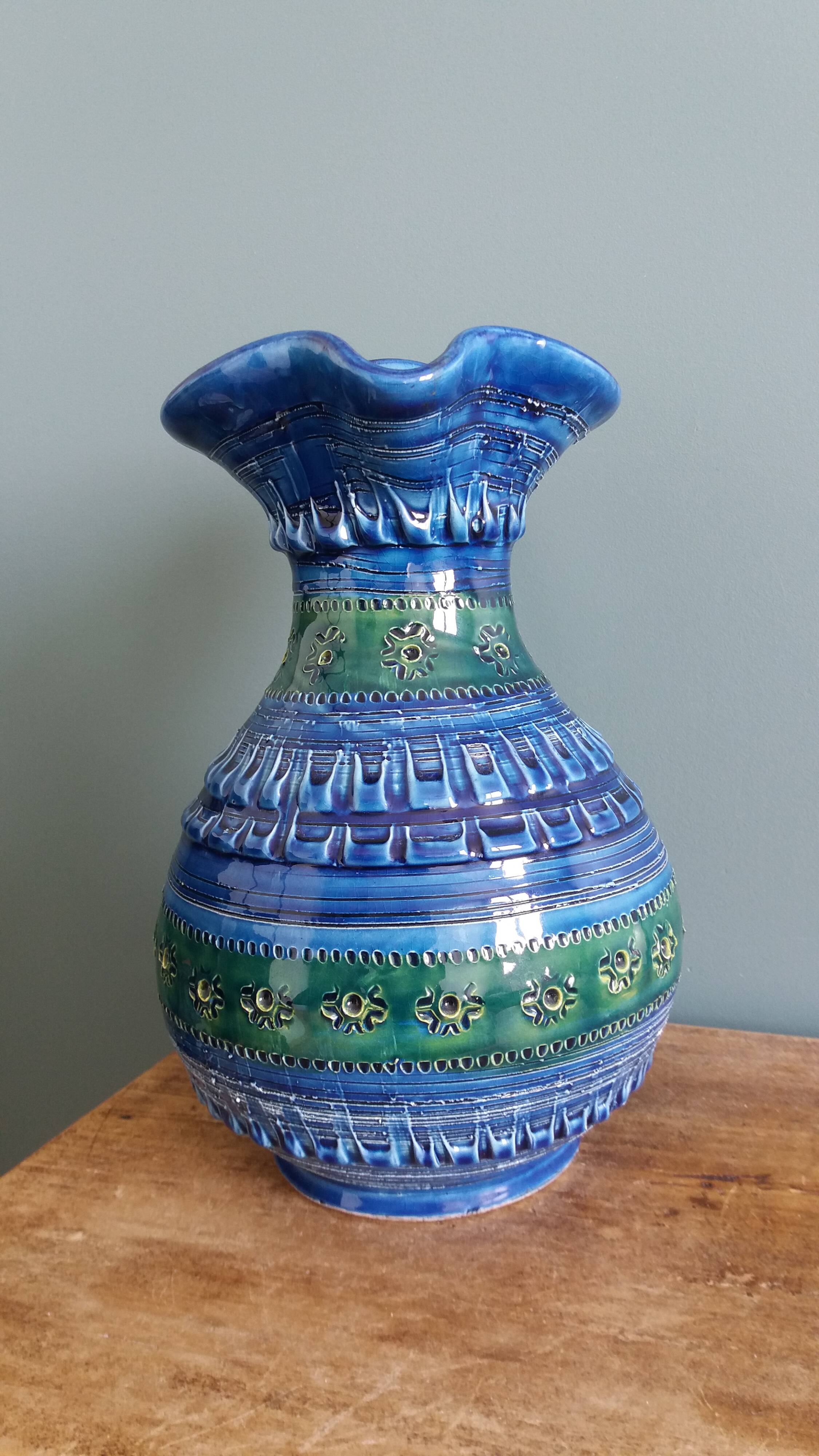 Nedo Scappini vase pitcher for Nuovo Rinascimento, Italy, Aldo Londi style