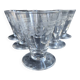 6 verres à porto – cristal guilloché – art déco