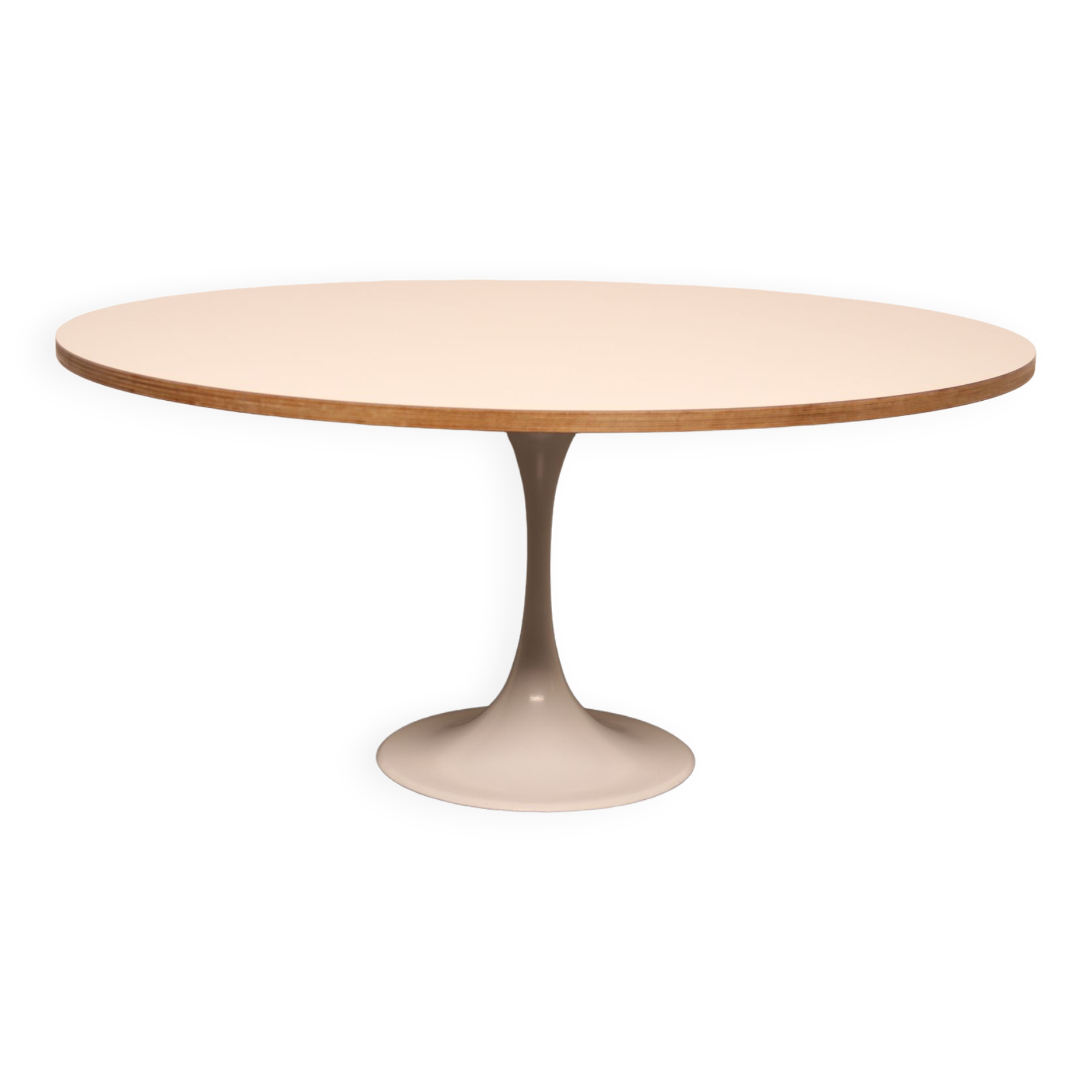 Table basse avec pied tulipe blanche - années 1960