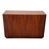 Vintage Scandinavian TV unit in teak, either on legs or suspended - Denmark - 1960s