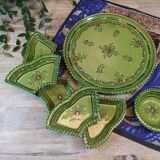 Ethnic style 6-compartment plate