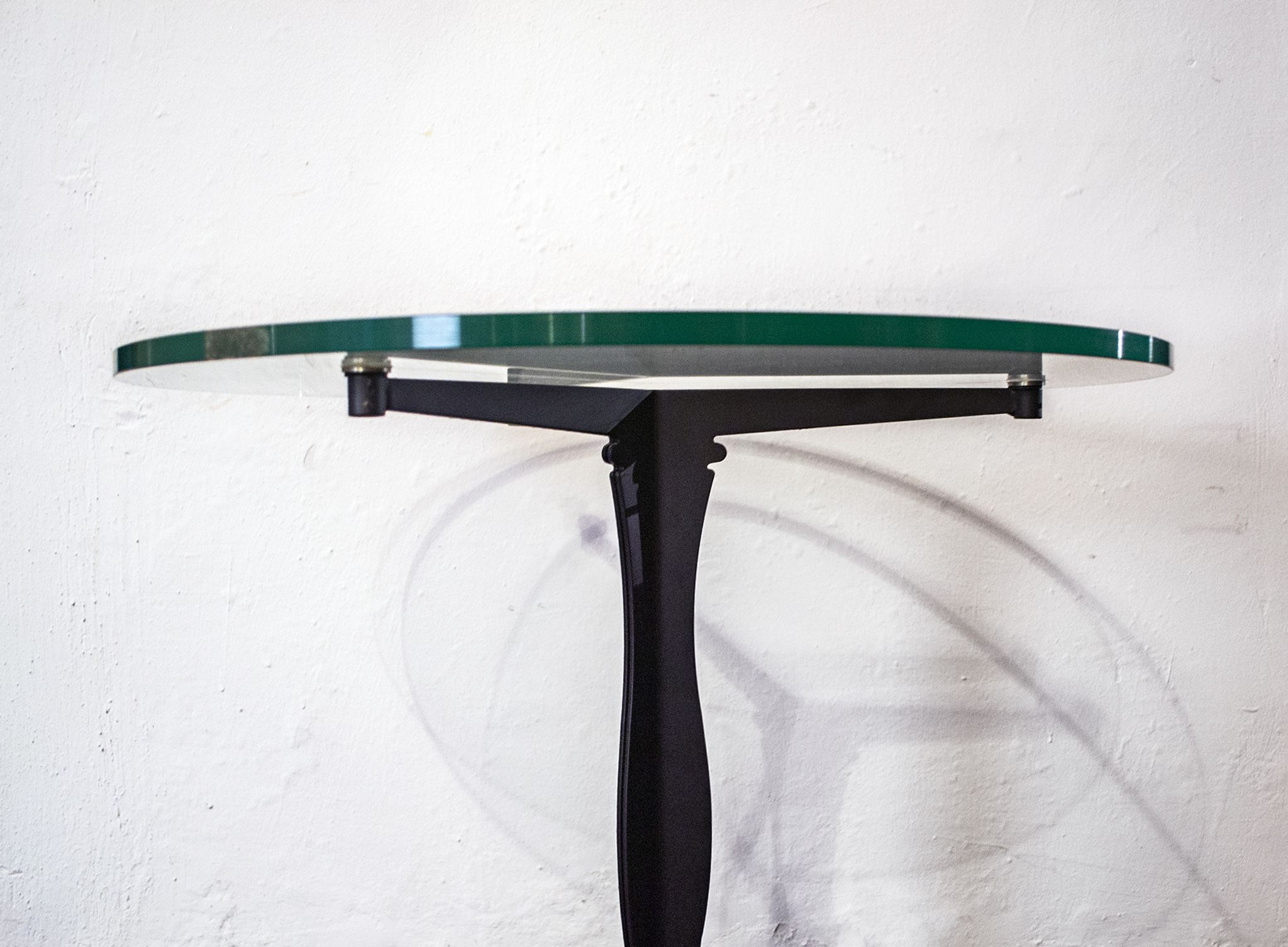 Table basse en fer et verre Italia Anni '80