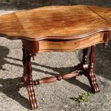 Oak coffee table with side flaps