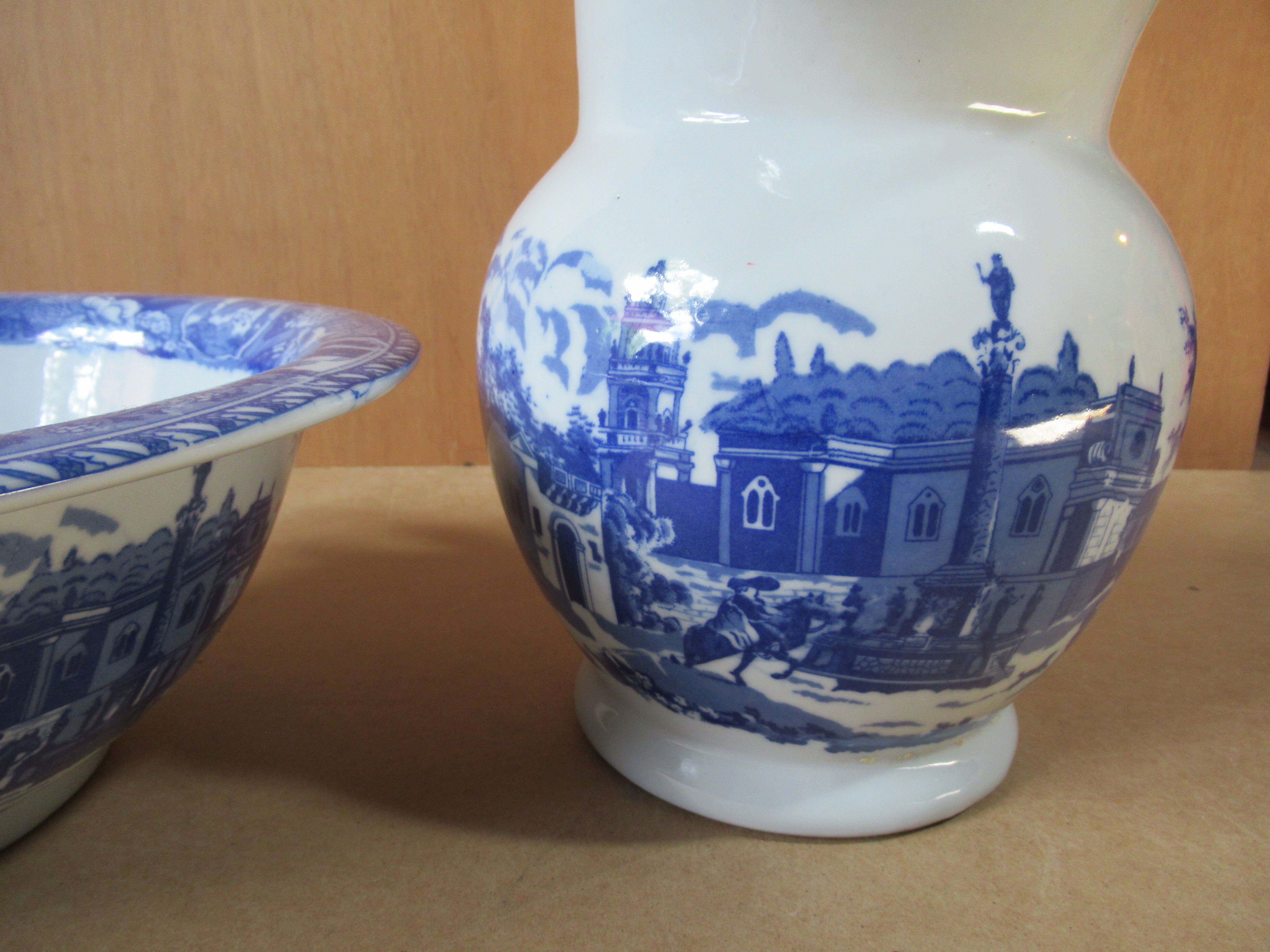 Vasque & broc faïence victoria ware ironstone début xxème