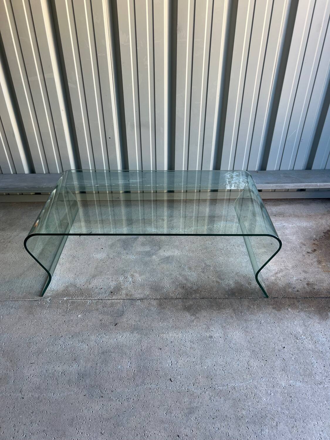Glass coffee table