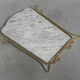 Vintage faceted mirror in aluminum frame 67x54cm