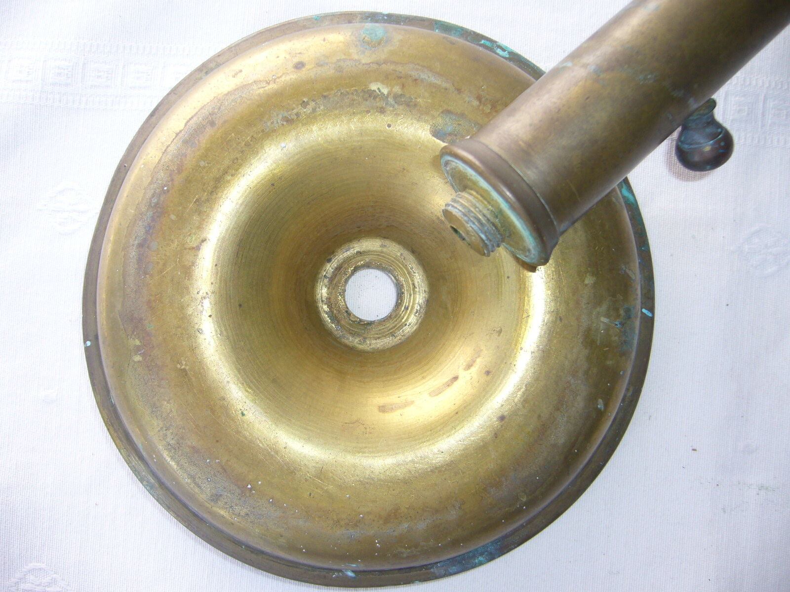 Old brass candlestick