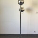 Eyeball chrome metal floor lamp