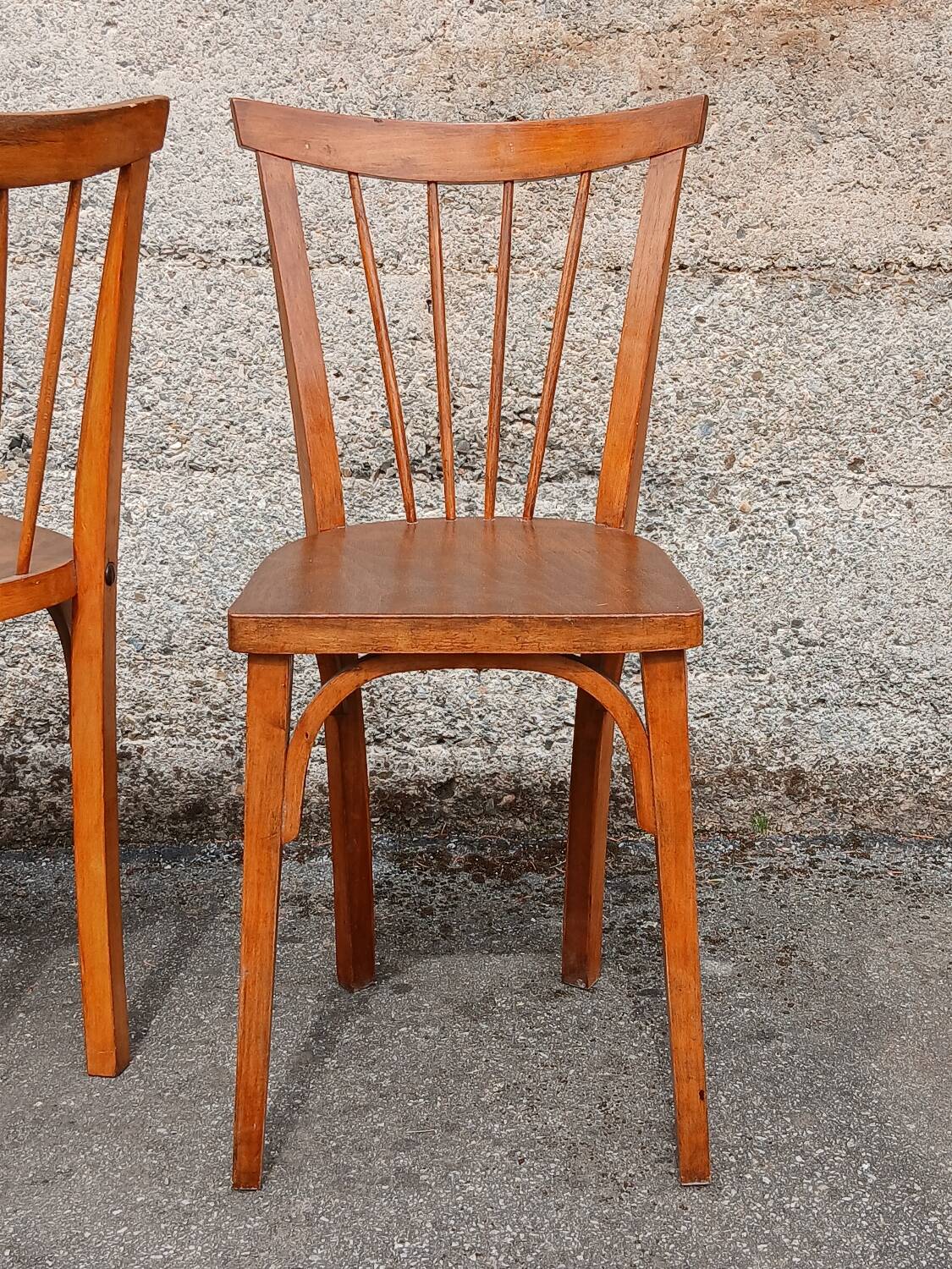 Pair of 1950s bistro chairs