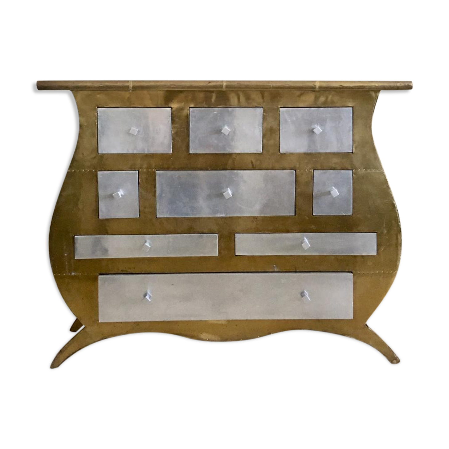 Chest of drawers 20 th brass and metal