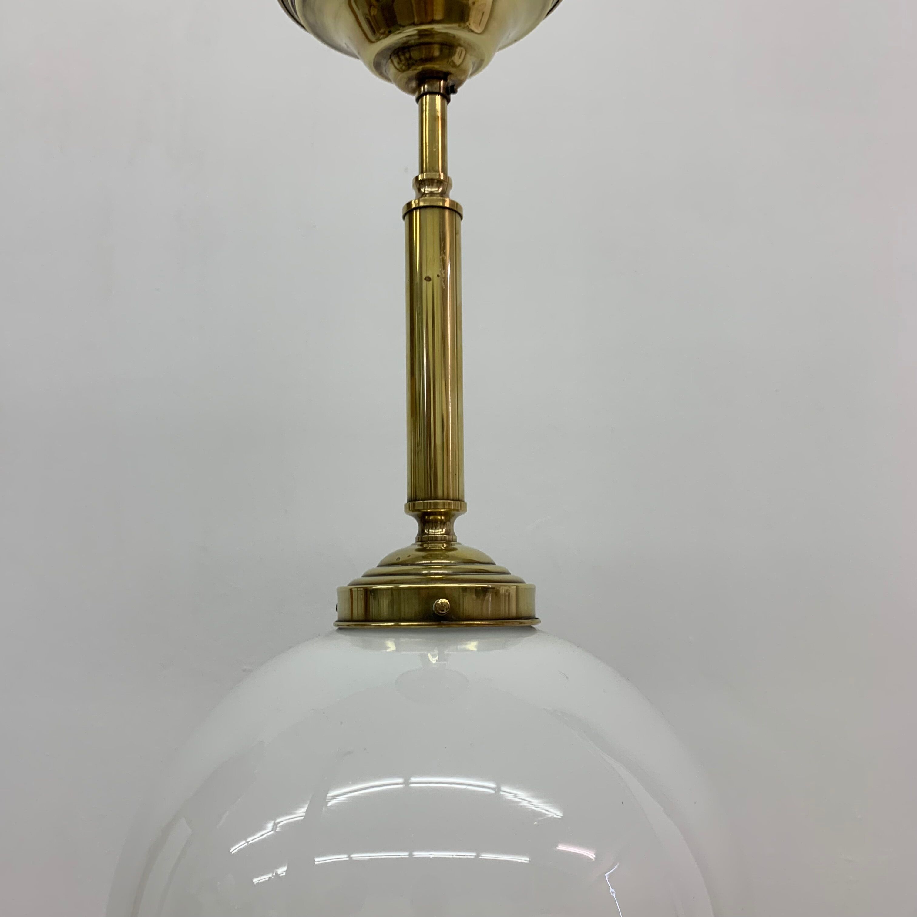Antique Philips opaline glass hanging lamp, 1950’s
