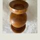 Solid wooden candlestick, all round