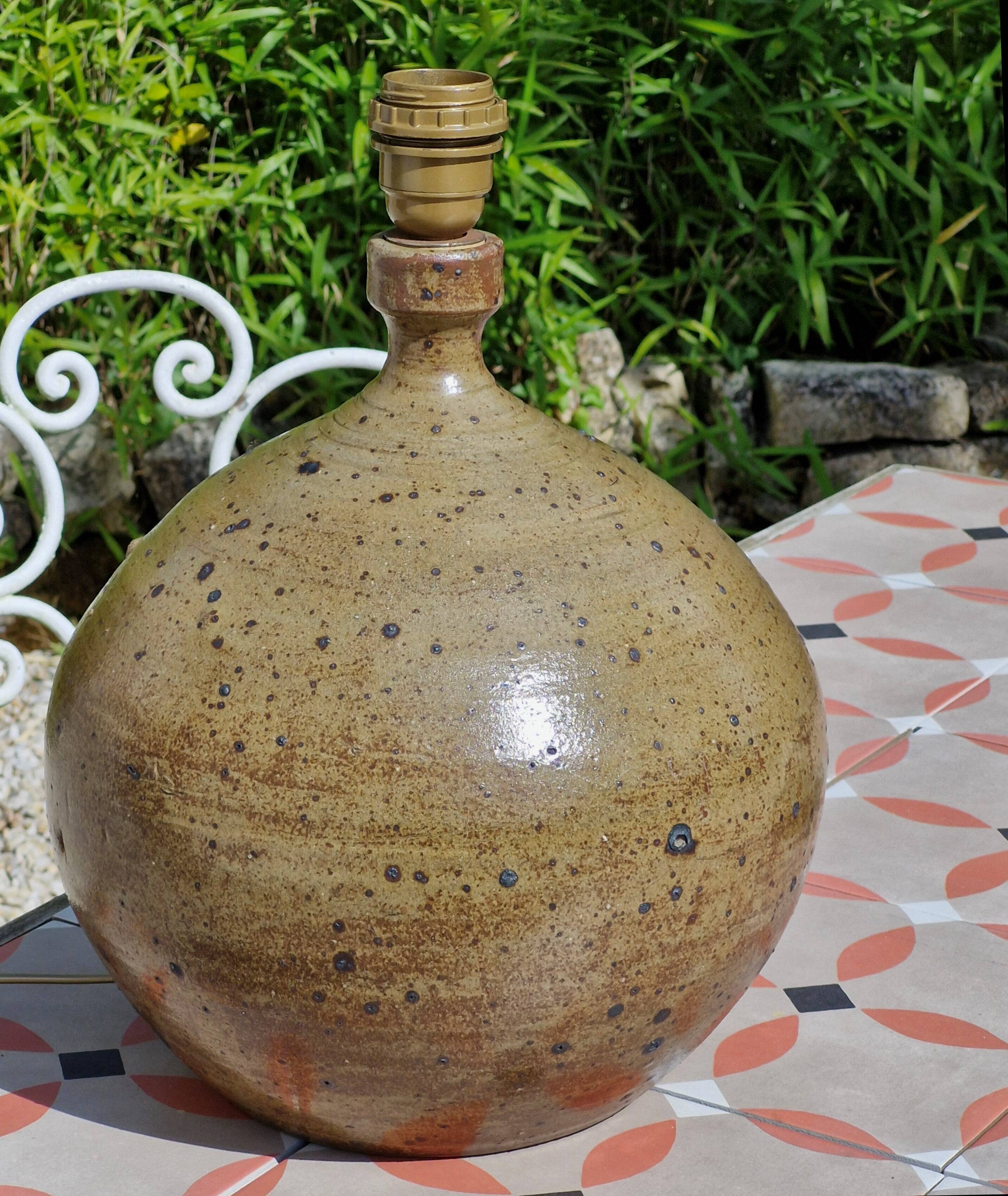 Pyrite sandstone lamp base