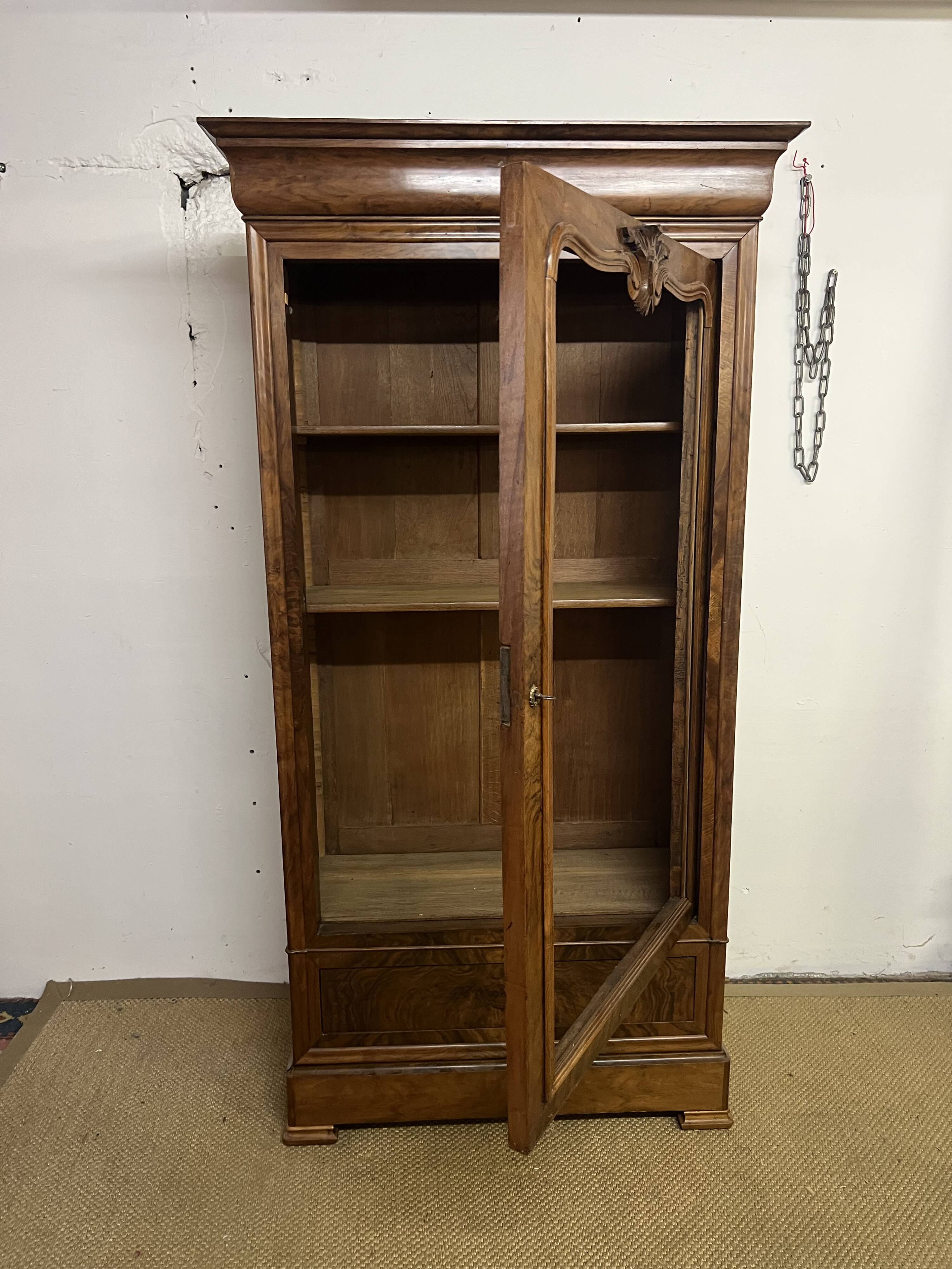 20th-century walnut library