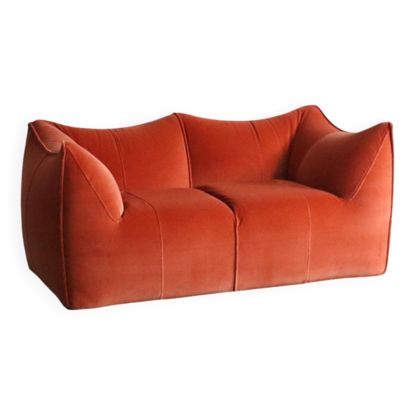 Canapé Le Bambole en velours corail par Mario Bellini pour B&B Italia, années 1970